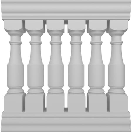 Ekena Millwork Fiberthane Hamilton Balustrade Railing Kit Style D (6 7/8" On-Center Spacing to Pass 4" Sphere Code) BALK40X036HMD